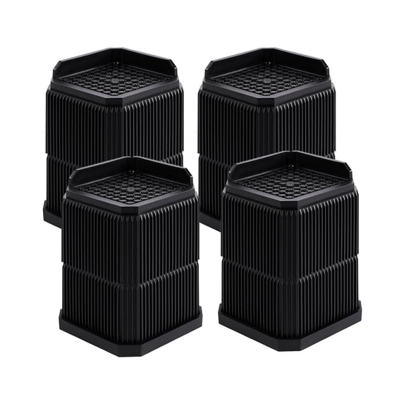 Takira Bed Risers Heavy-Duty Height-Adjustable , L-Shaped Edge Design ,and Anti-Slip for Desk Legs and Sofa