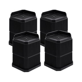 Takira Bed Risers Heavy-Duty Height-Adjustable , L-Shaped Edge Design ,and Anti-Slip for Desk Legs and Sofa