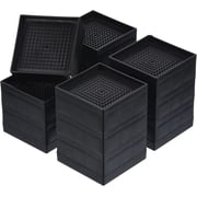 Takira Bed Risers Heavy-Duty,4 Pack,Adjustable Height Edge-Wrapped Design Suitable for Desk Legs,Sofas.
