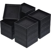 Takira Bed Risers Heavy-Duty,4 Pack,Adjustable Height Edge-Wrapped Design Suitable for Desk Legs,Sofas.