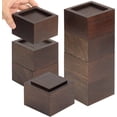 thumbnail image 1 of Bed Risers (Set of 8) Furniture Risers Lifts Height 2", Oak Solid Wooden Risers for Bed, Furniture, Table, Sofa, Chair Risers with Non-Slip Recessed Hole (8pcs-2" Hight-Walnut Color), 1 of 7