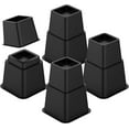 thumbnail image 1 of Bed Risers for Furniture Table Sofa Chair Room 8 Pack Black Plastic 0.1 lb Storage Space Stackable, 1 of 10