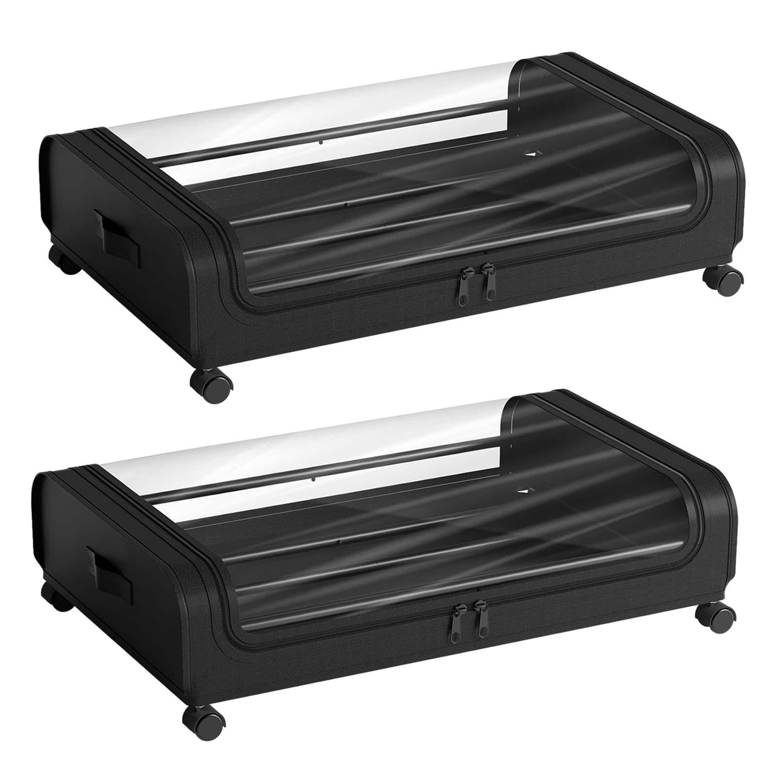 under Bed Rolling Storage under The Bed Shoe Storage Organizer with Handle with Lid Bedroom