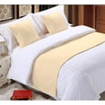 thumbnail image 1 of Bed Runner (1 Piece Only), 100% Egyptian Cotton, 400 Thread Count, Soft Fade-Resistant, Decorative Bed Scarf - Ivory Solid, Queen Size., 1 of 4