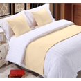 thumbnail image 1 of Bed Runner 5 Piece (1 Piece Bed Runner and 4 Pillowshams), 100% Egyptian Cotton, 400 Thread Count, Soft Fade-Resistant, Decorative Bed Scarf - Ivory Solid, Queen Size., 1 of 4