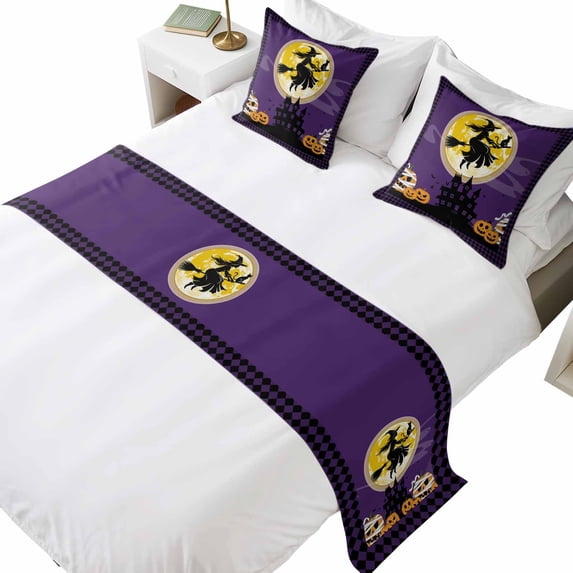 Bed Runner for Cal. King Size Bed, Halloween Decorative Beds Runners ...