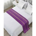 thumbnail image 1 of Bed Runner Scarf Cal King Size, Purple Wood Grain Stain Bed Runners & Scarves for Foot of Beds, Farmhouse Plank Retro Country Decorative Bedding Runner Scarf for Hotel Home Bedroom, 1 of 6