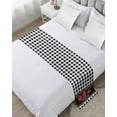 thumbnail image 1 of Bed Runner Scarf for Twin Size Bed, Merry Christmas Beds Scarf Throws for Foot of Bedding, Red Xmas Balls Snowflake Black Plaid Decorative Beds Runners for Bedroom Guestroom, 71"x20", 1 of 8