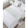 thumbnail image 1 of Bed Runner Scarf Twin Size, Grey Pink Giraffe Stain Bed Runners & Scarves for Foot of Beds, Love Heart Spring Floral Botanical Decorative Bedding Runner Scarf for Hotel Home Bedroom 71 x20 Inch, 1 of 6