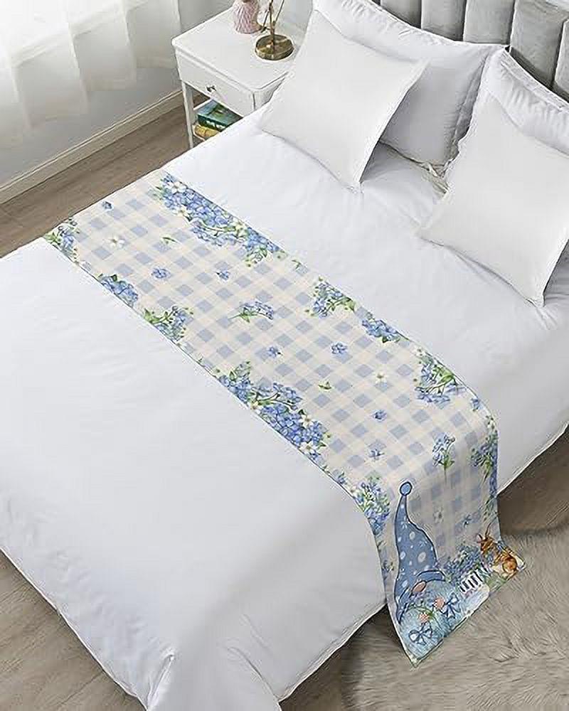 Bed Runner Scarf Watercolor Black White Gradient Bedding Scarves for