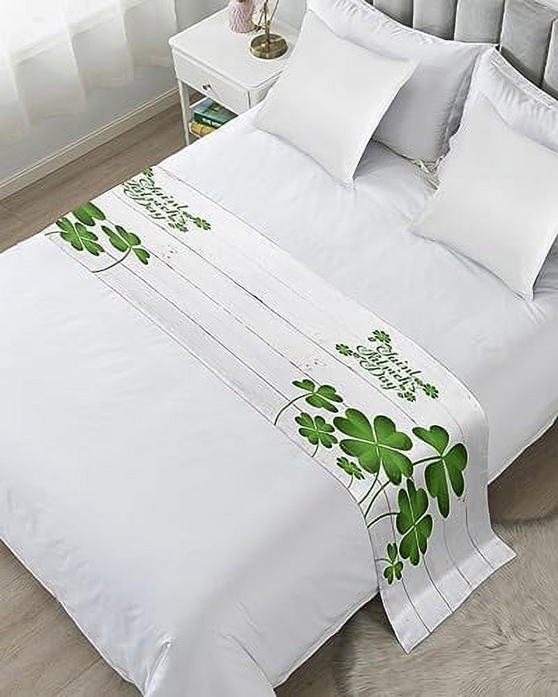 Bed Runner Scarf Watercolor Black White Gradient Bedding Scarves for