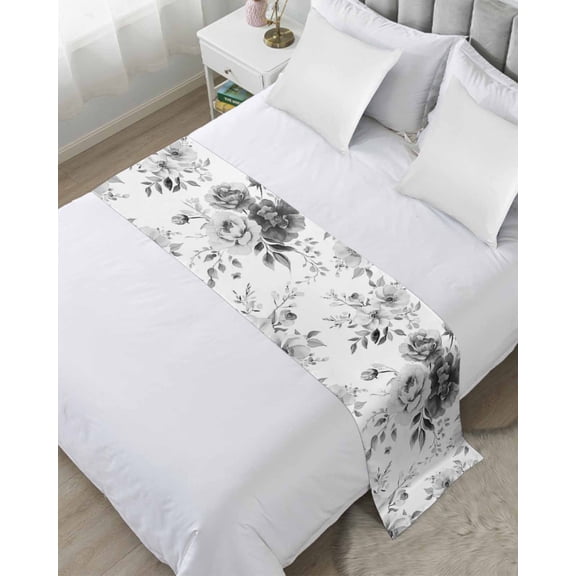 Bed Runner for Queen Size, Decorative Scarf Throws for Foot of Bed, Luxury Bedding Protector Slipcover Bedrunners for Hotel/Home, 83 x 20 Inch