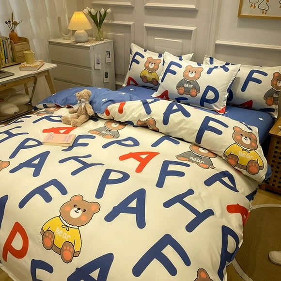 Bed Set Eco Friendly Bright Vivid Colors High Density Polyester Fiber Bed Sets Full for Dormitory Home Hotel Xemplaro