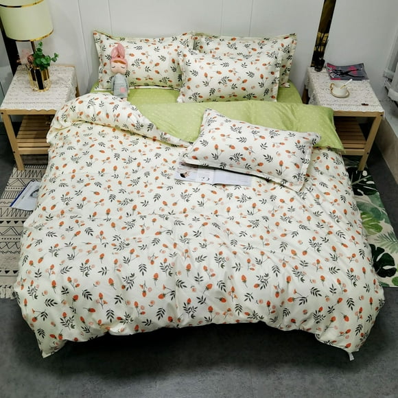 Bed Set Eco Friendly Bright Vivid Colors High Density Polyester Fiber Bed Sets Full for Dormitory Home Hotel