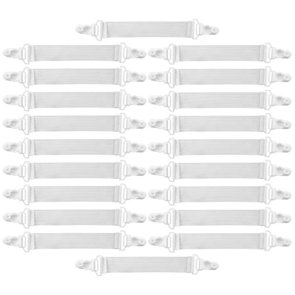 Bed Sheet Clips Suspenders Fasteners Grippers for Mattress, Boat Hatch, Recessed Straps - 20 Pieces Holders