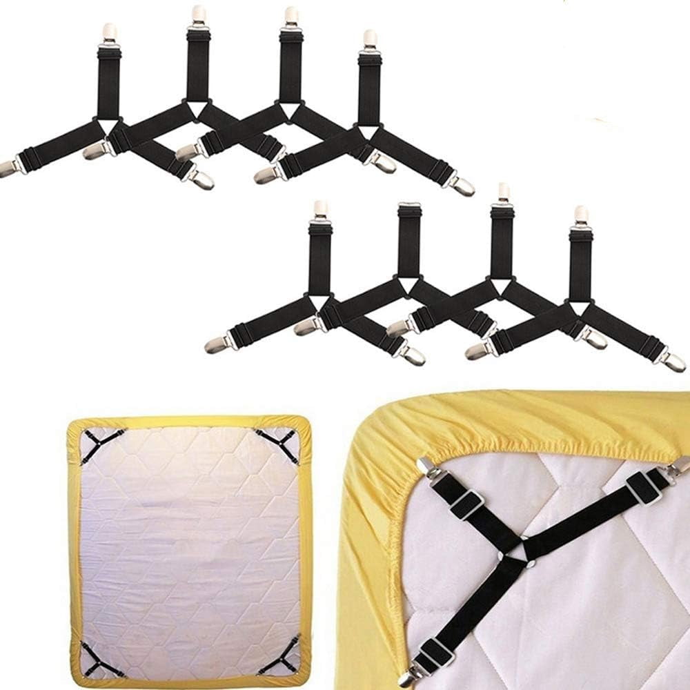 Bed Sheet Fasteners 8 Pack Black Bed Sheet Fasteners Suspenders Clips