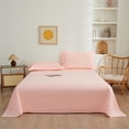 thumbnail image 1 of Polyester Solid Color Bed Sheet, Washable Fitted Sheet, Easy Care Soft Comfortable Fabric, 1 of 9