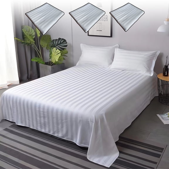 Bed Sheet Fitted Single Piece Fresh Printed Protective Breathable No-Slip 4-Way Stretch Stay-in-Place Soft 78x78 Inch by MPOISVA