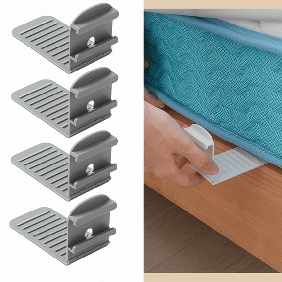 Bed Sheet Grippers - Non-Slip No-Shift No-Pin Invisible Clip Fasteners Bedroom Tools for Fitted Sheets Flat Sheets and Bedding