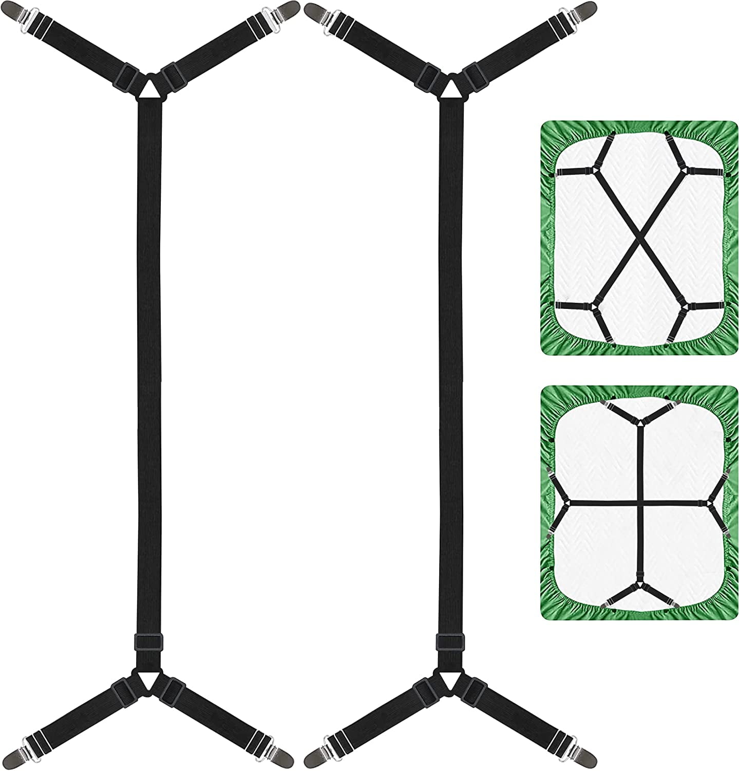 Bed Sheet Holder Corner Straps,Mattress Cover Fasteners Clips to Hold