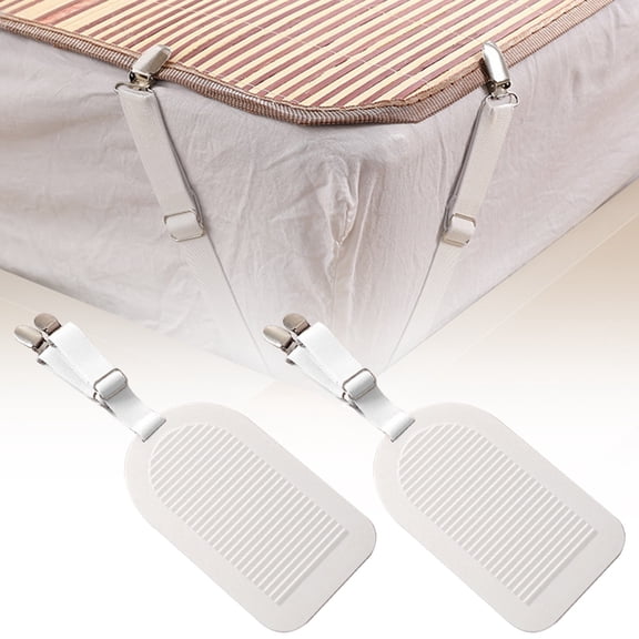 Bed Sheet Holder Straps – 2-Pack Adjustable Elastic Clips to Keep Fitted Sheets & Sofa Covers Tight | Non-Slip,Tool-Free,Hidden Under Mattress – Easy Installation Anti-Slip Fasteners
