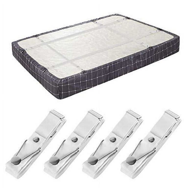 Premium Bed Sheet Fastener Set By SheetLock - Durable Mattress Straps To  Hold Sheets In Place - Hidden Bed Suspender/ Gripper Sheet Clips For  Bedding