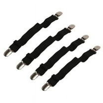 Bed Sheet Holder Straps, Corner Clips, Elastic Adjustable Fasteners Grippers for Mattresses (4PCS)