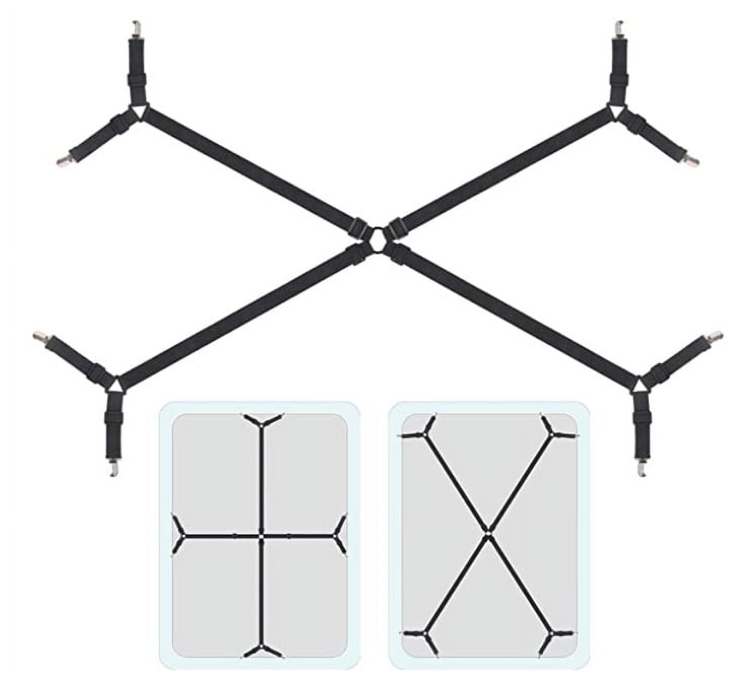 Bed Sheet Holder Straps CrissCross Sheets Stays Suspenders Keeping