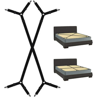 Arwibon Bed Sheet Straps Set 8 pcs - Black Sheet Holders for