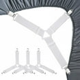 thumbnail image 1 of Bed Sheet Holder Straps Fitted Sheet Keepers Bedsheet Holders Fasteners - Elastic Adjustable Bedsheet Holders for a Wrinkle Bed Sheet, 1 of 10