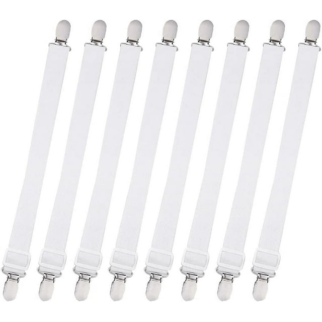 Bed Sheet Holder Straps, Sheets Fasteners Bedsheet Clips Elastic