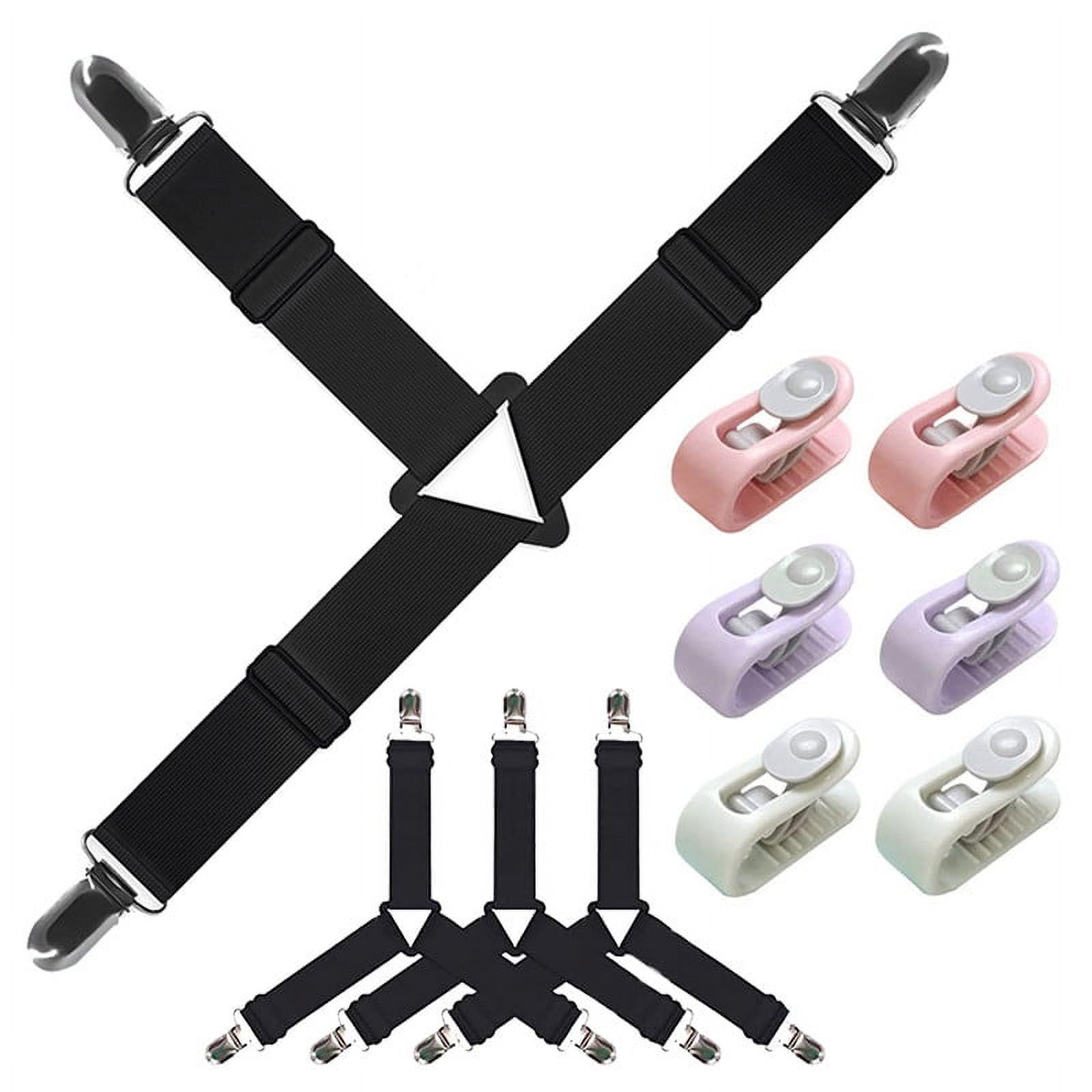 Bed Sheet Holder Straps, Triangle Mattress Corner Clips, Fitted Sheet