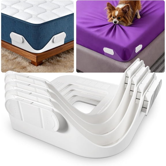 Bed Sheet Holders for Corners:Fitted Sheet Grippers No-Streth Clips