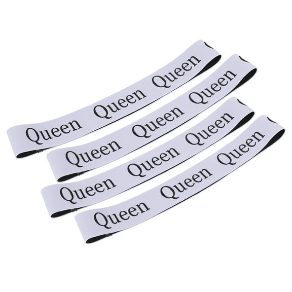 Bed Sheet Organizer Bands, 4 Pieces, White (QUEEN)