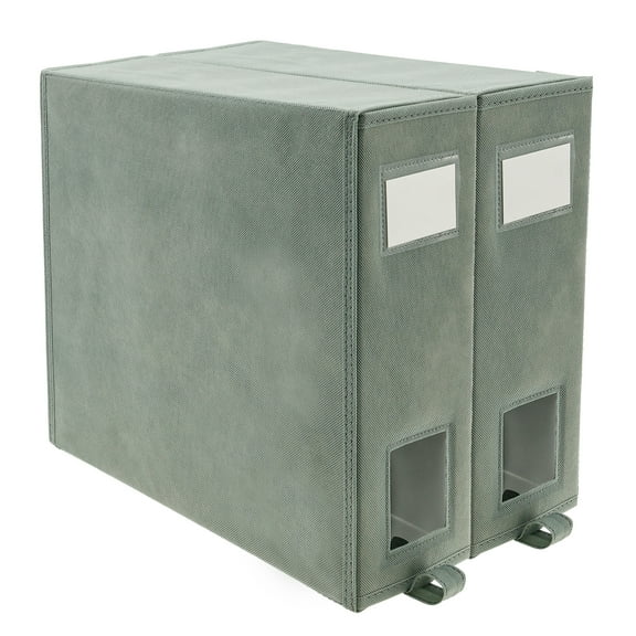 Bed Sheet Organizers and Storage, Modern 2 Pack Foldable Organizing Container (Gray, XL for Queen & King Size)