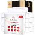 Bed Sheet Set 10 Flat Sheet, 10 Fitted Sheet and 20 Pillowcases