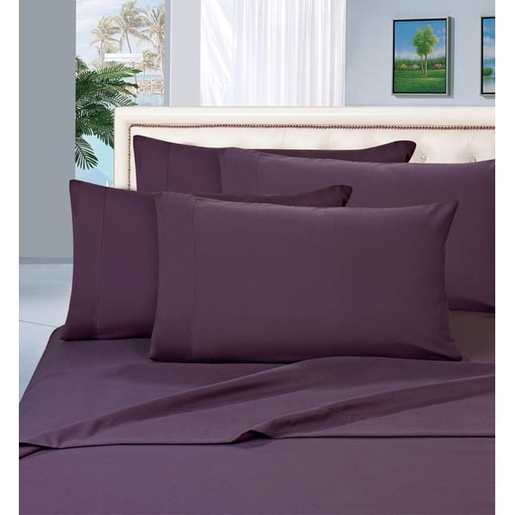Bed Sheet Set 3-Piece Bed Sheet set Deep Pocket Twin/Twin XL Purple