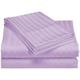 thumbnail image 1 of Bed Sheet Set Bundle - 10PC Bedding Collection - 2 Flat Sheet, 2 Fitted Sheet Upto 16" Deep Pocket & 6 Pillowcases - 100% Egyptian Cotton Sheets 400TC - Lavender Stripe, Twin-XL Size., 1 of 4