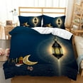 Bed Sheet Set Exotic Stars and Moon King Religious Themed Quilt Cover