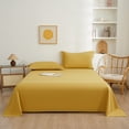 thumbnail image 1 of Bed Sheet Set Full Size with 2 Pillowcases, Soft Washable Polyester, Solid Color Bedding for All Seasons, 1 of 6