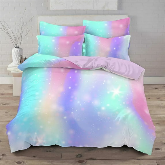 Bed Sheet Set Gradient Bedding Set Gradient Colors with Pillowcases Single Twin Full King Girl Kid