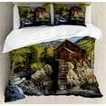 thumbnail image 1 of Bed Sheet Set Nature Waterfall Flowing Decorative 3 Piece Bedding Set with 2 Pillow Shams Full S, 1 of 5