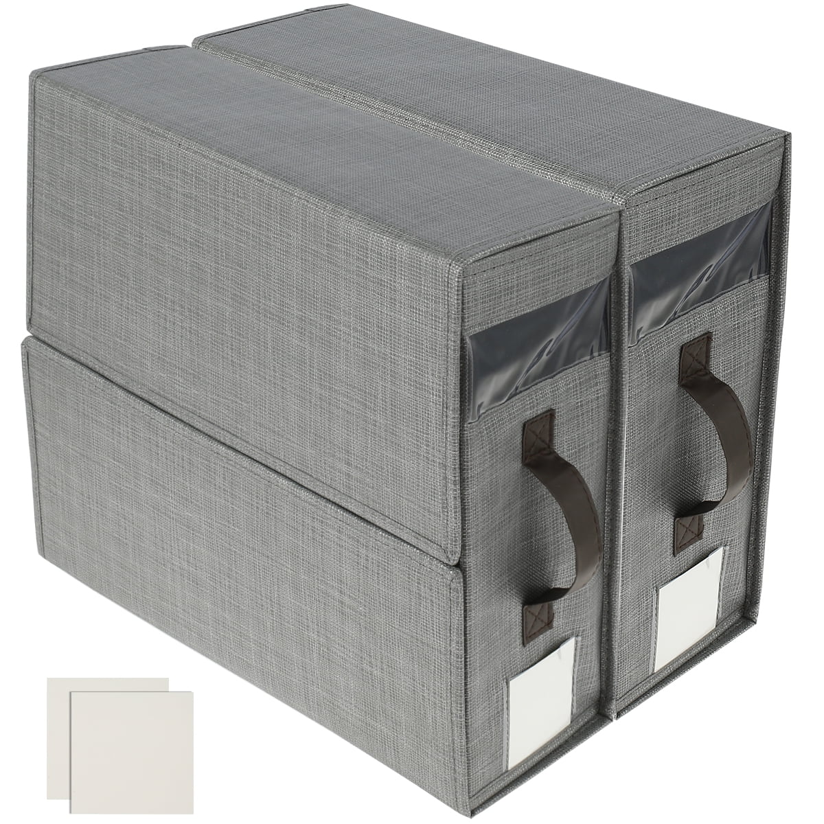 Bed Sheet Set Organizer 2 Pack, Foldable Storage Bins for Duvet Covers