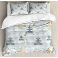 thumbnail image 1 of Bed Sheet Set Snowflake Snow Pattern Winter Decorative 3 Piece Bedding Set with 2 Pillow Shams Ki, 1 of 5