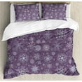 thumbnail image 1 of Bed Sheet Set Snowflake Snow Pattern Winter Decorative 3 Piece Bedding Set with 2 Pillow Shams Ki, 1 of 5