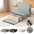 thumbnail image 1 of Bed Sheet Storage Organizer Foldable Non-woven Fabric Closet Box with Zipper for Blankets Quilts Covers Efficient Space Saving Home Organization Solution, 1 of 8