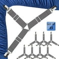 thumbnail image 1 of Bed Sheet Straps, Easy to Install Bed Sheet Clips, Fitted Sheet Clips Sheet Straps, Say Goodbye to The Messy Sheets (Gray-8 Pcs), 1 of 5