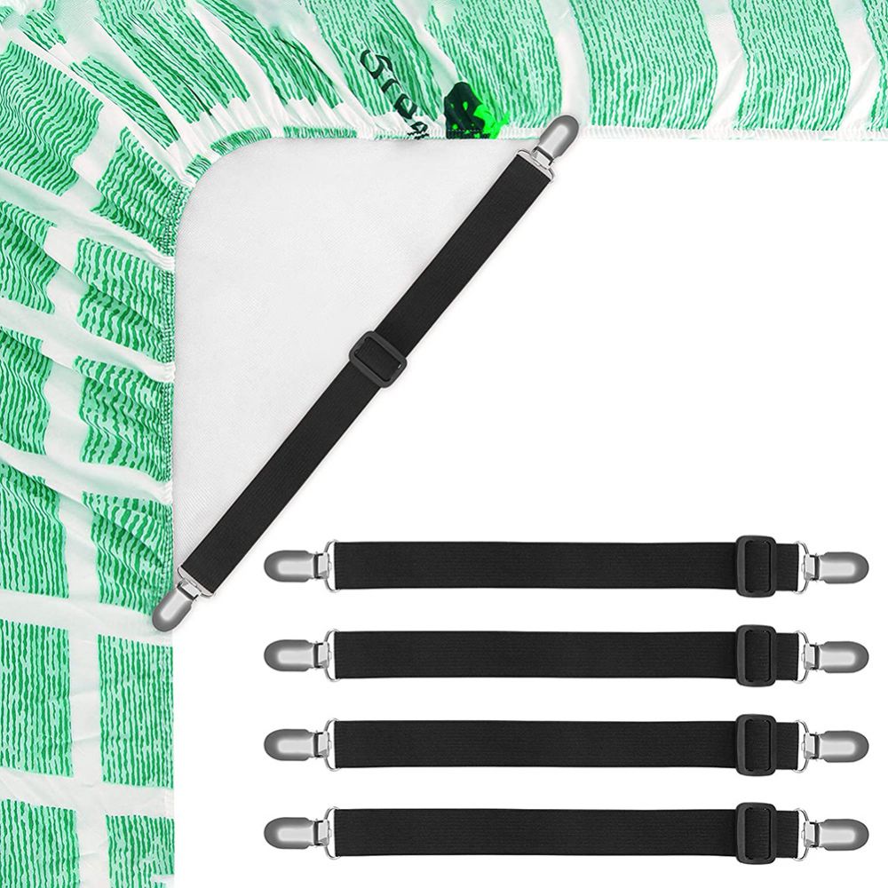 Bed Sheet Suspenders, 4Pcs Adjustable Bed Sheet Holder Straps Sheet