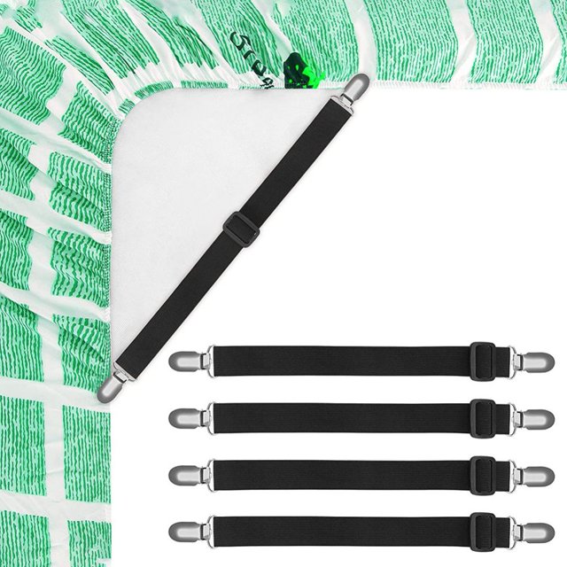 Bed Sheet Suspenders, 4Pcs Adjustable Bed Sheet Holder Straps Sheet