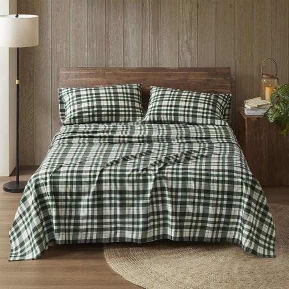Bed Sheets 3 Pieces Twin 100% Cotton Flannel Printed Sheet Set,Finton,Cotton Sheets